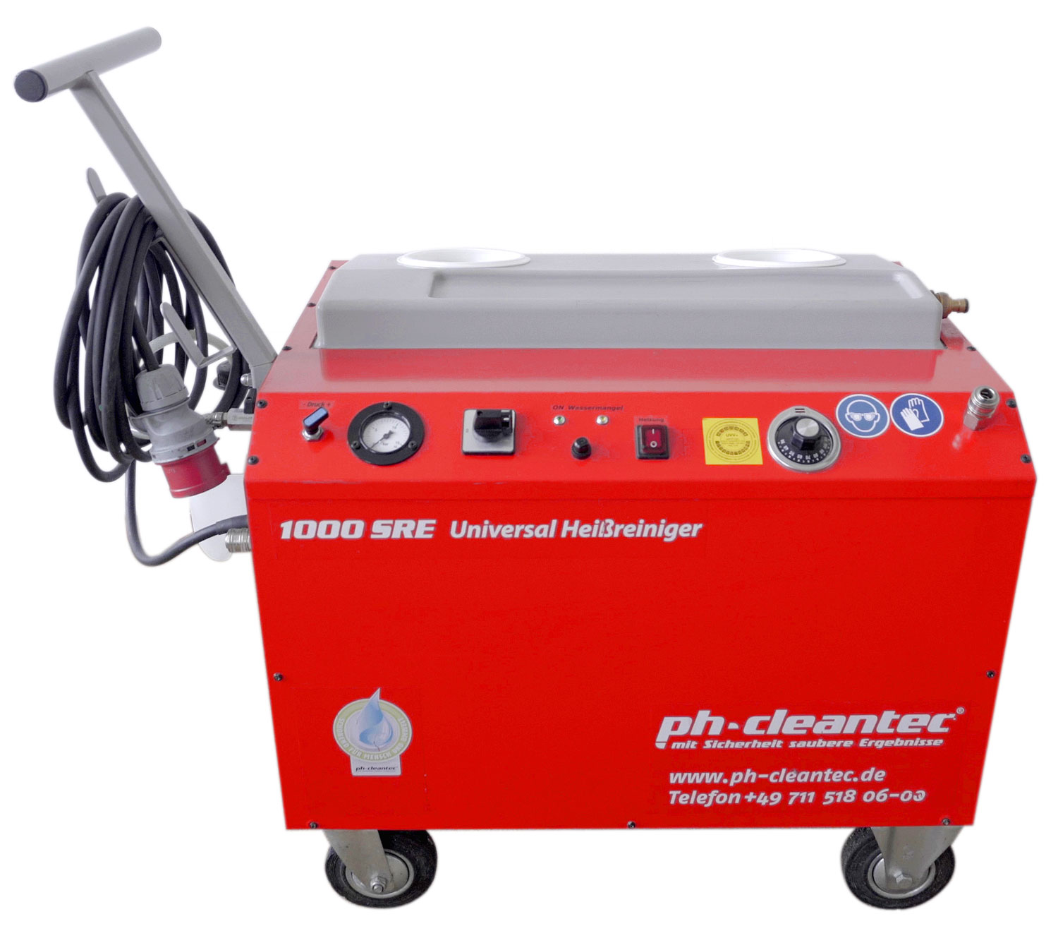 SERIE SRE 1 Serie SRE — Niederdruck-Heißreinigungsgerät mit 60-Liter-Tank von ph-cleantec